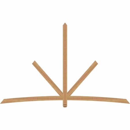 Ekena Millwork Alberta Timber Gable Bracket, Western Red Cedar, 108"W x 68"H x 1 1/2"D x 3 1/2"F, 15/12 Pitch GBW108X68X0204ALB00SWR